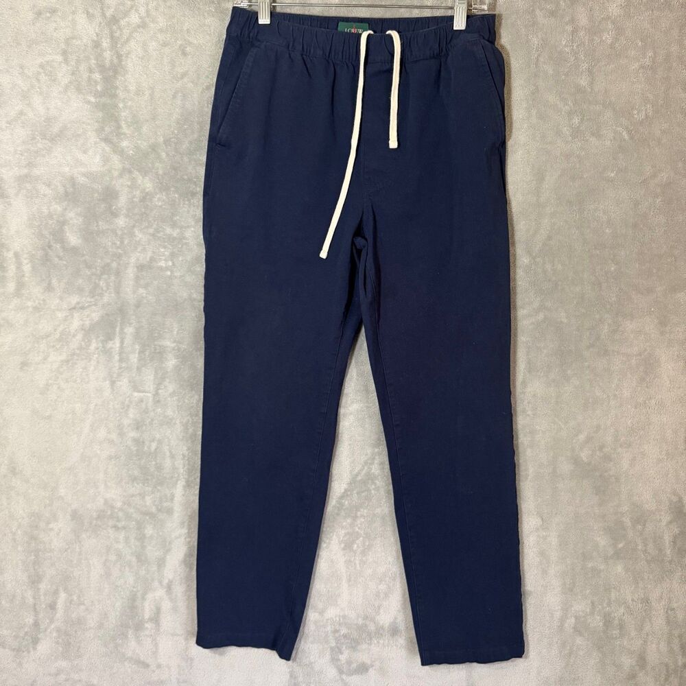 J.Crew Oarsman Men Pants Small Navy Cordura Pull-On Joggers J Crew Drawstring